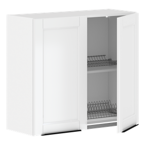 Шкаф кухонный с полкой и посудосушителем SICILIA Белый MHSU 8072.1C (800х320х720) в Петрозаводске - предосмотр