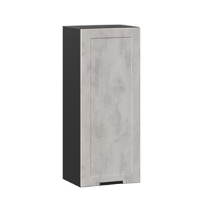 Кухонный навесной шкаф 400 высокий Джамис ЛД 296.420.000.067, Чёрный/Белый камень в Петрозаводске