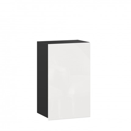 Навесной кухонный шкаф 450, Шервуд, ЛД 281.330.000.071, черный/белый глянец в Петрозаводске - изображение