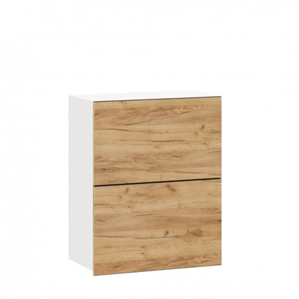 Кухонный шкаф 600 горизонтальный Шервуд, ЛД 281.970.000.134, белый/дуб золотой в Петрозаводске - изображение