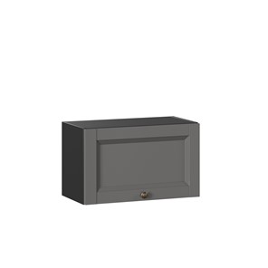 Навесной кухонный шкаф Амели-3 600 горизонтальный ЛД 299.710.000.062, Черный/Оникс серый в Петрозаводске - предосмотр