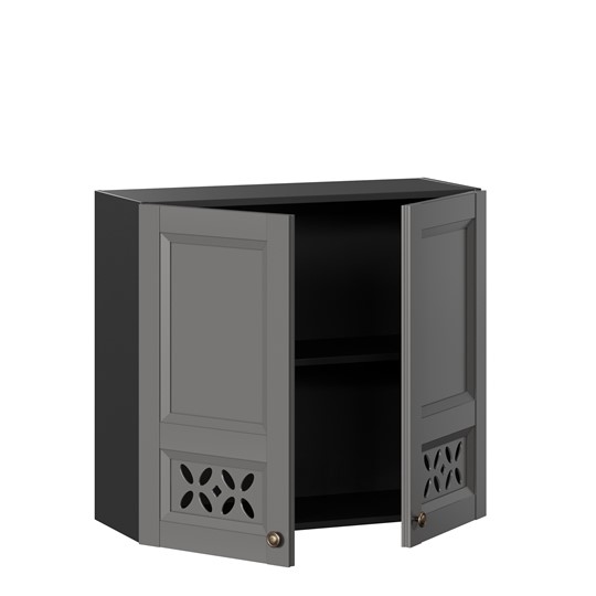 Навесной шкаф Амели-3 800 ЛД 299.360.000.035, Черный/Оникс серый в Петрозаводске - изображение 1