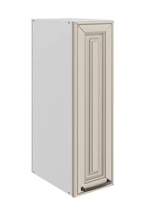 Шкаф настенный Атланта L200 H720 (1 дв. гл.) эмаль (белый/сливки патина платина) в Петрозаводске - предосмотр