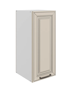 Кухонный шкаф Атланта L300 Н720 (1 дв. гл.) эмаль (белый/сливки патина платина) в Петрозаводске