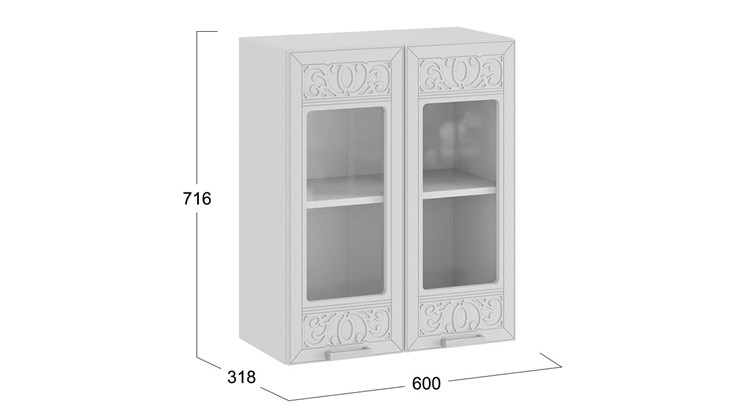 Кухонный шкаф Долорес 1В6С (Белый/Сноу) в Петрозаводске - изображение 2