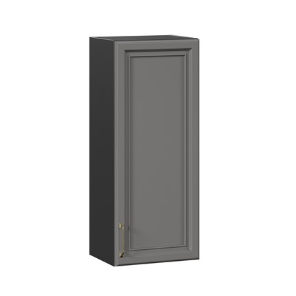 Кухонный шкаф Джелатто 400 высокий ЛД 241.420.000.151, Черный/Оникс серый в Петрозаводске - изображение
