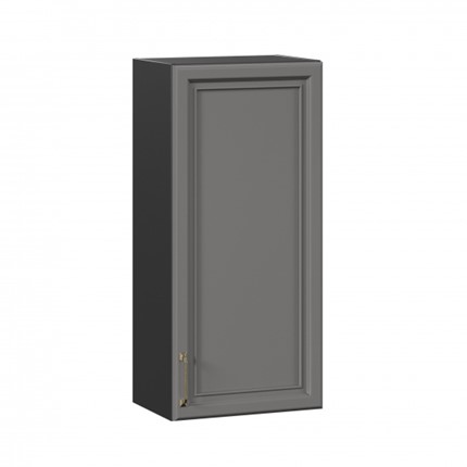 Навесной кухонный шкаф Джелатто 450 высокий ЛД 241.430.000.153, Черный/Оникс серый в Петрозаводске - изображение