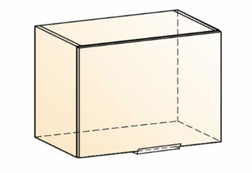 Настенный шкаф Стоун L500 Н360 (1 дв. гл.) (белый/джелато софттач) в Петрозаводске - предосмотр 1