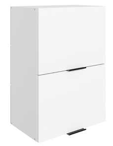 Шкаф кухонный Стоун L500 Н720 (2 дв. гл.гориз.) (белый/джелато софттач) в Петрозаводске - предосмотр