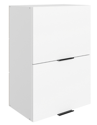 Шкаф кухонный Стоун L500 Н720 (2 дв. гл.гориз.) (белый/джелато софттач) в Петрозаводске - изображение
