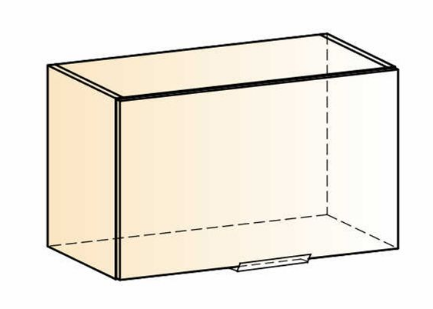 Кухонный навесной шкаф Стоун L600 Н360 (1 дв. гл.) (белый/джелато софттач) в Петрозаводске - изображение 1