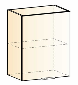 Навесной кухонный шкаф Стоун L600 Н720 (1 дв. гл.) (белый/джелато софттач) в Петрозаводске - предосмотр 1