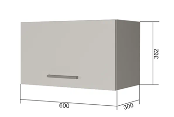 Кухонный навесной шкаф В360, Белое гладкое Ламарти/Антрацит в Петрозаводске - предосмотр