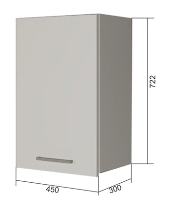 Навесной кухонный шкаф В7 45, Бетон пайн/Белый в Петрозаводске - изображение