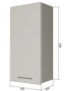 Кухонный шкаф В9 45, МДФ Софт бирюза/Антрацит в Петрозаводске