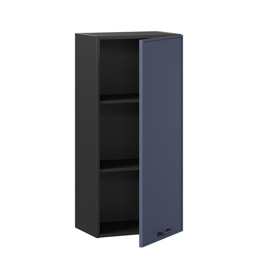 Кухонный шкаф высокий 450 Индиго ЛД 298.430.000.153, Чёрный/Тёмно-синий в Петрозаводске - изображение 1