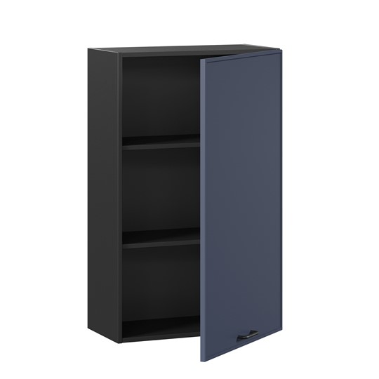 Кухонный шкаф высокий 600 Индиго ЛД 298.450.000.154, Чёрный/Тёмно-синий в Петрозаводске - изображение 1