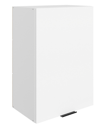 Шкаф навесной Стоун L500 Н720 (1 дв. гл.) (белый/джелато софттач) в Петрозаводске - изображение