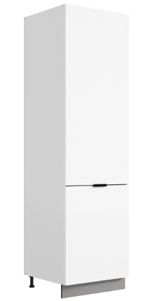 Шкаф-пенал Стоун L600 под холодильник (2 дв.гл.) (белый/джелато софттач) в Петрозаводске - изображение