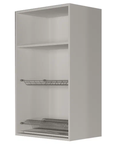 Сушильный шкаф для посуды ВС9 60, МДФ Ель умбра/Белый в Петрозаводске - изображение 1