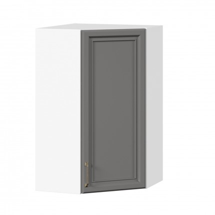 Кухонный угловой шкаф Джелатто 600 высокий ЛД 241.620.000.117, Белый/Оникс серый в Петрозаводске - изображение