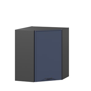 Настенный угловой шкаф Индиго ЛД 298.610.000.158, Чёрный/Тёмно-синий в Петрозаводске