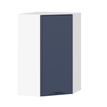 Шкаф кухонный угловой высокий Индиго ЛД 298.620.000.117, Белый/Тёмно-синий в Петрозаводске - изображение