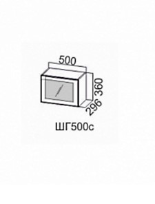 Кухонный навесной шкаф Грейвуд, ШГ500c/360, деним в Петрозаводске