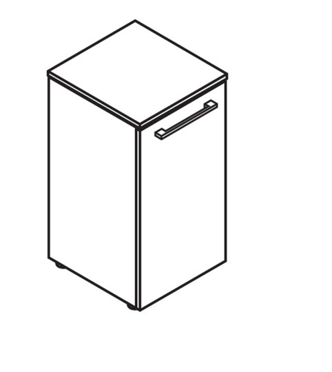 Низкий шкаф колонна MORRIS Дуб Базель/белый MLC 42.1 (429х423х821) в Петрозаводске - изображение 2