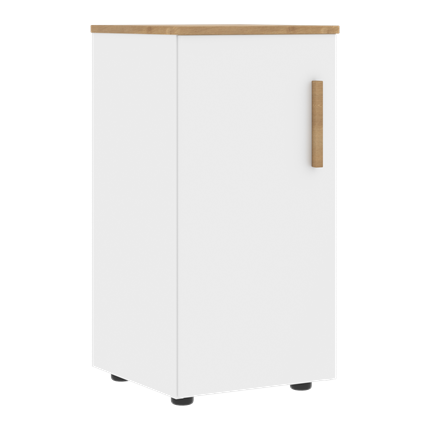 Шкаф колонна низкий с глухой левой дверью FORTA Белый-Дуб Гамильтон FLC 40.1 (L) (399х404х801) в Петрозаводске - изображение