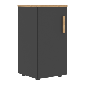 Шкаф колонна низкий с глухой левой дверью FORTA Графит-Дуб Гамильтон  FLC 40.1 (L) (399х404х801) в Петрозаводске