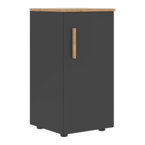 Низкий шкаф колонна с правой дверью FORTA Графит-Дуб Гамильтон  FLC 40.1 (R) (399х404х801) в Петрозаводске