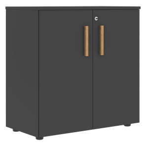 Низкий шкаф широкий с малыми дверцами FORTA Черный Графит FLC_80.1_Z__grafit.png FLC 80.1(Z) (798х404х801) в Петрозаводске