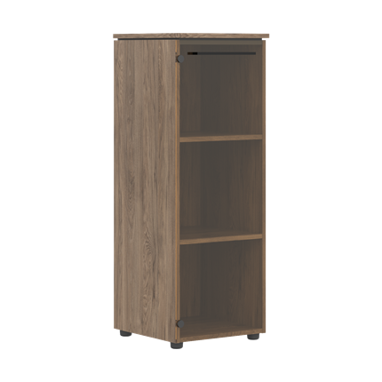 Средний шкаф колонна с глухой стеклянной дверью MORRIS TREND Антрацит/Кария Пальмира MMC 42.1 (429х423х821) в Петрозаводске - изображение