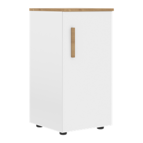 Шкаф колонна низкий с глухой правой дверью FORTA Белый-Дуб Гамильтон FLC 40.1 (R) (399х404х801) в Петрозаводске - предосмотр