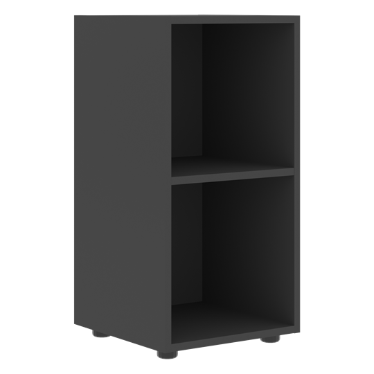 Шкаф колонна низкий с глухой правой дверью FORTA Черный Графит FLC 40.1 (R) (399х404х801) в Петрозаводске - изображение 1