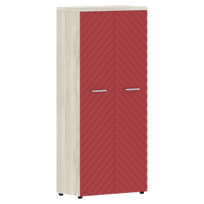 Шкаф TORR LUX TLHC 85.1 с глухими дверьми и топом 854х452х1958 Сосна Эдмонт/ Красный в Петрозаводске