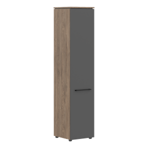 Шкаф колонка  высокий с глухой дверью MORRIS TREND Антрацит/Кария Пальмира MHC 42.1 (429х423х1956) в Петрозаводске