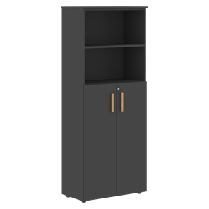 Широкий шкаф высокий FORTA Черный Графит  FHC 80.6(Z) (798х404х1965) в Петрозаводске - предосмотр