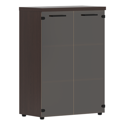 Шкаф с дверцами TORR LUX TMC 85.2 со стеклянными дверьми и топом 854х452х1203 Венге Магия в Петрозаводске - изображение