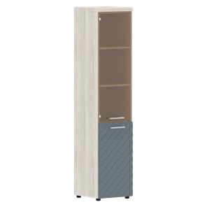 Шкаф-стеллаж TORR LUX TLHC 42.2 L колонка комбинированная с топом 435х452х1958 Сосна Эдмонт/ Серо-голубой в Петрозаводске