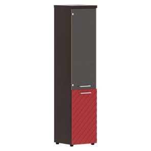 Шкаф TORR LUX TLHC 42.2 L колонка комбинированная с топом 435х452х1958 Венге/ Красный в Петрозаводске