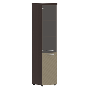Шкаф-стеллаж TORR LUX TLHC 42.2 R колонка комбинированная с топом 435х452х1958 Венге/ Капучино в Петрозаводске