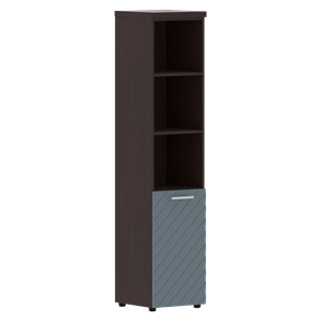 Шкаф TORR LUX TLHC 42.5 L колонка с глухой малой дверью и топом 435х452х1958 Венге/ Серо-голубой в Петрозаводске