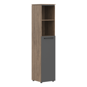 Шкаф высокий колонна со средней дверью MORRIS TREND Антрацит/Кария Пальмира MHC 42.6 (429х423х1956) в Петрозаводске - предосмотр
