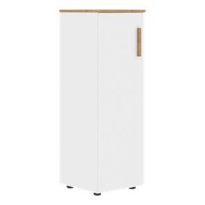 Средний шкаф колонна с левой дверью FORTA Белый-Дуб Гамильтон  FMC 40.1 (L) (399х404х801) в Петрозаводске