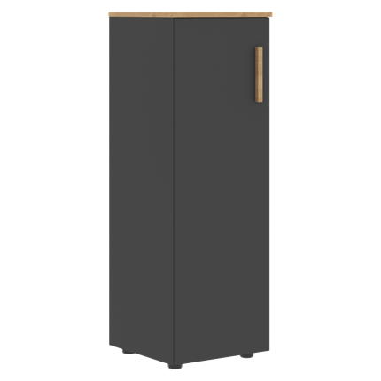 Средний шкаф колонна с глухой дверью левой FORTA Графит-Дуб Гамильтон   FMC 40.1 (L) (399х404х801) в Петрозаводске - изображение