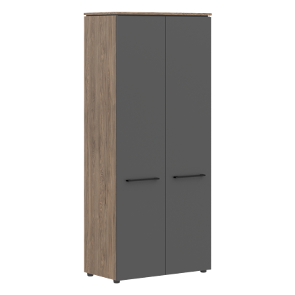 Шкаф высокий с глухими дверьми MORRIS TREND Антрацит/Кария Пальмира MHC 85.1 (854х423х1956) в Петрозаводске - изображение