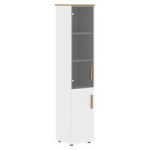 Высокий шкаф колонна с глухой дверью FORTA Белый-Дуб Гамильтон  FHC 40.2 (L/R) (399х404х1965) в Петрозаводске - предосмотр