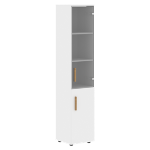Шкаф колонна высокий с дверью FORTA Белый FHC 40.2 (L/R) (399х404х1965) в Петрозаводске